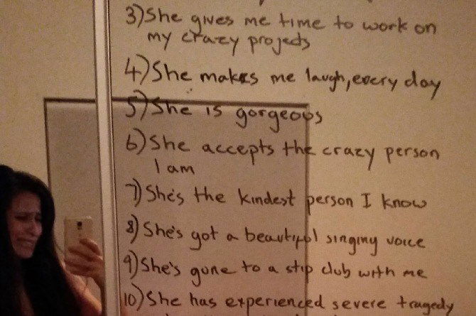 She's battling depression but husband shares why he loves her
