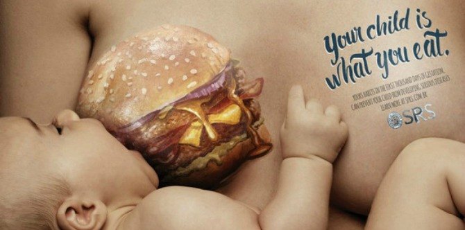 Eye-opening campaign advocates healthy eating for pregnant women and nursing moms