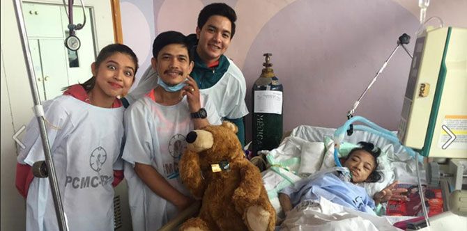 AlDub heeds father's plea; visits severely ill child in hospital