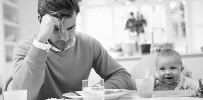 My husband seems depressed and unprepared for fatherhood. What can I do?