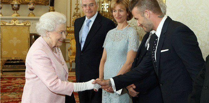 LOOK: Dashing dad David Beckham totally charms Queen Elizabeth