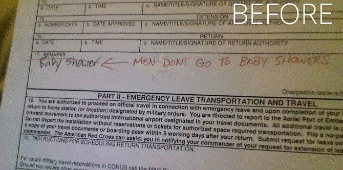 Soldier denied leave to attend baby shower, his hilarious response goes viral