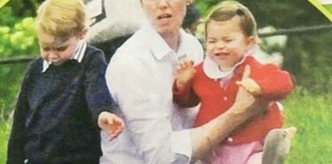 Royal Hand-Me-Downs: Princess Charlotte seen wearing Prince George's old baby clothes