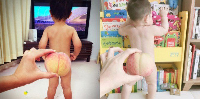 Adorable new Instagram trend: Baby butts covered with peaches