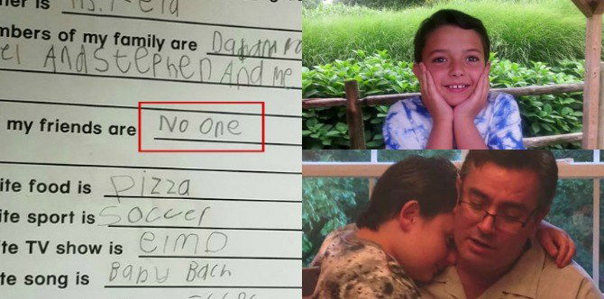 Father heartbroken when he found out his son with autism has no friends