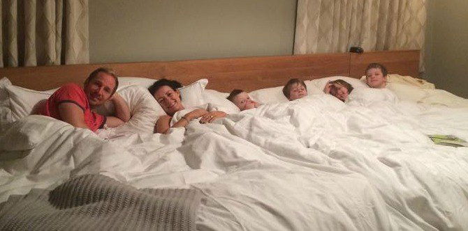This family's 18-ft bed takes co-sleeping to the next level!