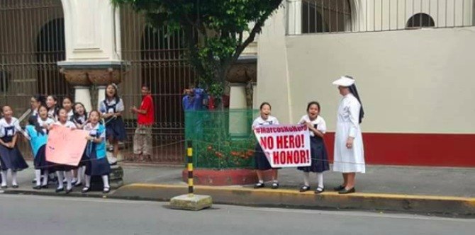 St. Scholastica student protester's mom says daughter was not forced to rally against Marcos burial