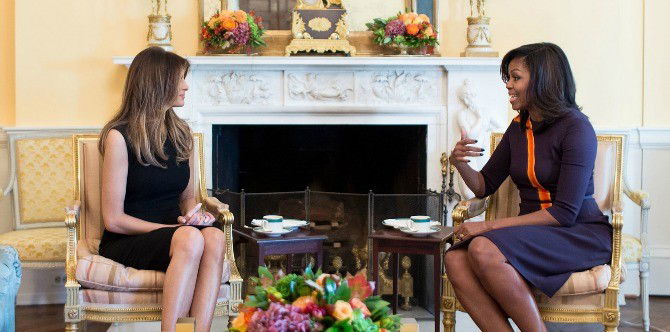 Melania Trump and Michelle Obama meet for tea and discuss parenting tips