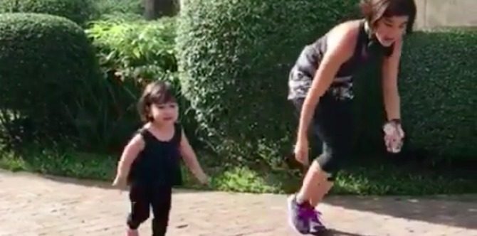 Anne Curtis has a new running buddy: her inaanak Scarlet Snow!