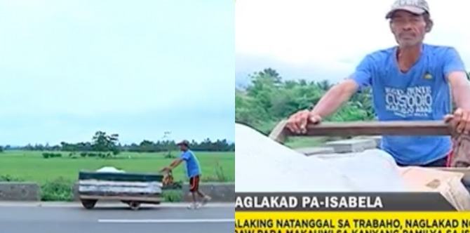 Dad who lost his job travels on foot for 6 days to get home to family in Isabela