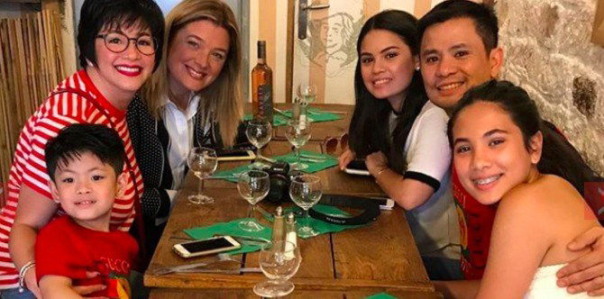 Ogie Alcasid marks 50th birthday in Paris with wife Regine, ex-wife Michelle and their kids!
