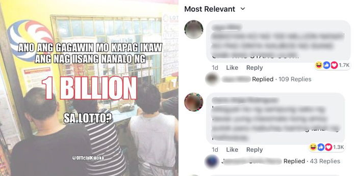 Netizens' funniest answers sa P1 billion-peso question
