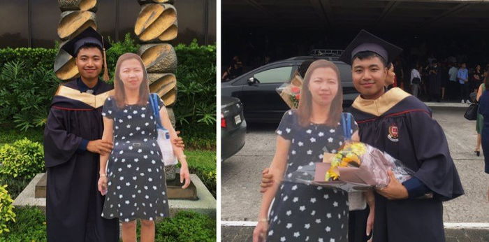 Anak, nagdala ng standee ng yumaong ina sa kaniyang graduation