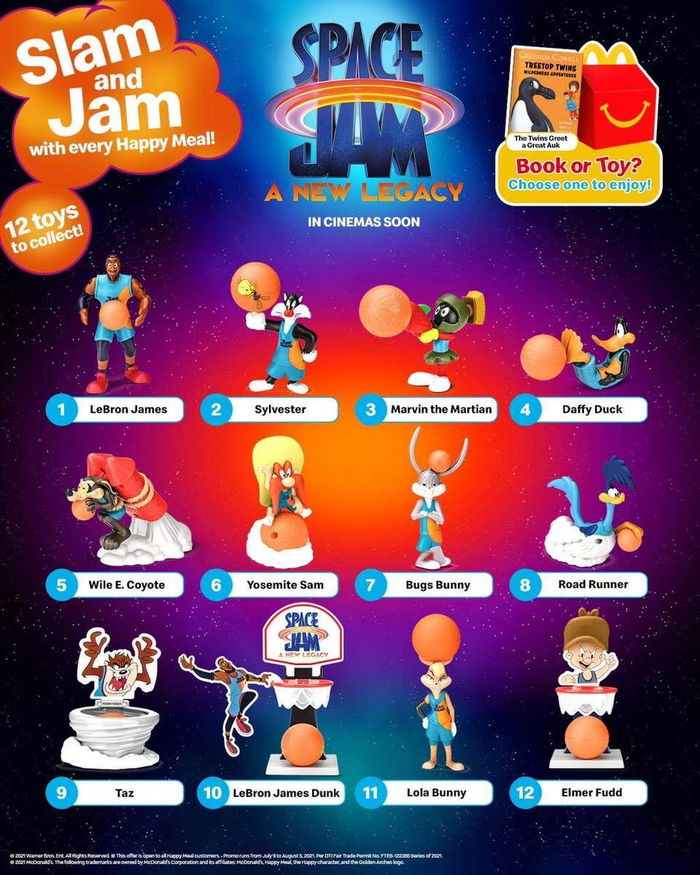 McDonald’s announces the arrival of Lebron James and his Space  Jam Tune Squad toy collectibles in stores!
