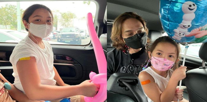LOOK: Judy Ann Santos sinamahan ang mga anak na si Luna at Lucho na magpabakuna laban sa COVID