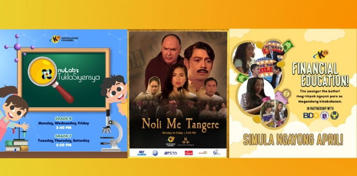 Featuring 'Noli Me Tangere,' 'TuklaSiyensya,' and 'Financial Education' KNOWLEDGE CHANNEL PARTNERS WITH PREMIER INSTITUTIONS FOR NEW EDUCATIONAL SHOWS
