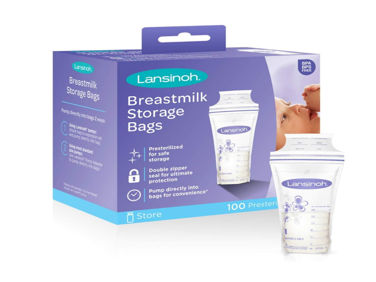 Lansinoh Double Zipper Seal Breastmilk Storage Bags - Best Easy to Use