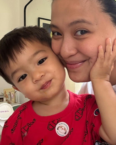 joyce pring with son eliam