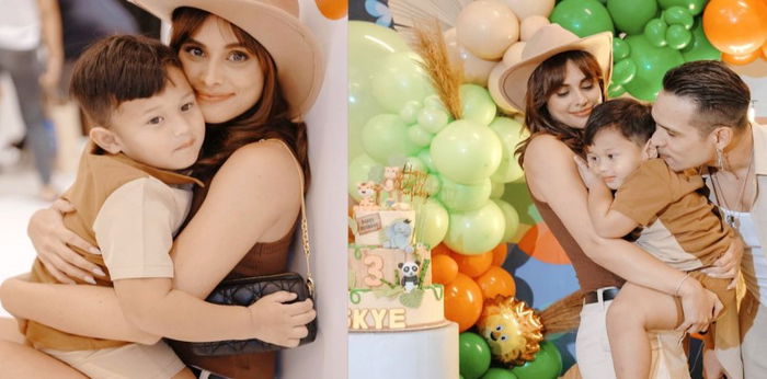 Co-parents na sina Max Collins at Pancho Magno magkasamang ipinagdiwang ang 3rd birthday ng kanilang anak na si Skye