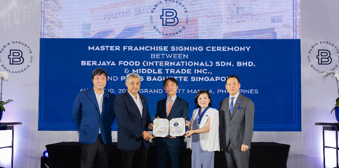 MALAYSIA’S BERJAYA FOOD BERHAD AND PHILLIPPINE’S MIDDLE TRADE INC. INKS MASTER FRANCHISE AGREEMENT WITH PARIS BAGUETTE SINGAPORE TO OPEN RETAIL LOCATIONS IN THE PHILIPPINES