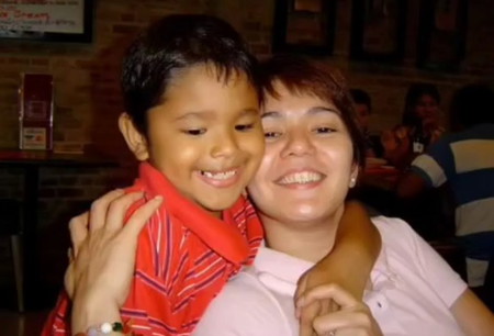 amy perez with young adi