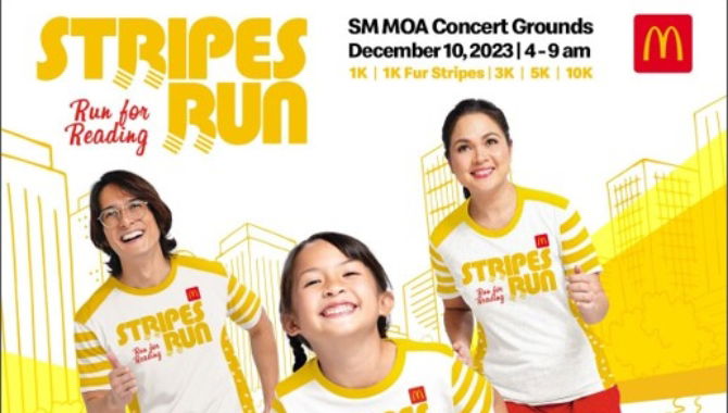 Run to show your support for children’s literacy through McDonald’s Stripes Run 2023: Run for Reading