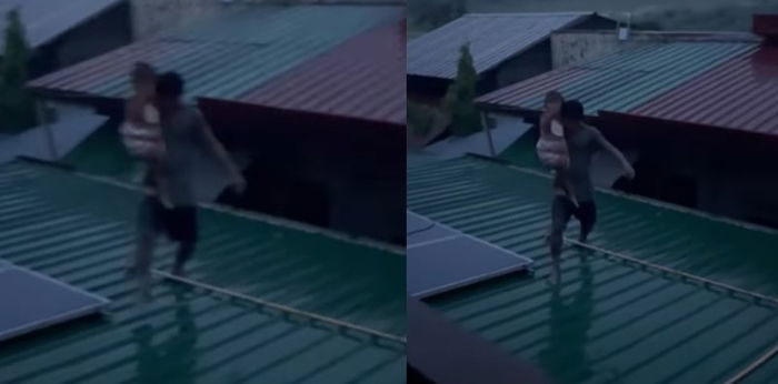VIRAL: Video ng isang tatay na sinagupa bagyong Kristine para sa anak