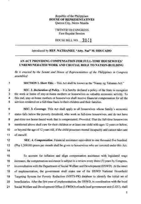 Stay-at-Home Moms, This Proposed Bill Wants to Give You ₱1,500 a Month