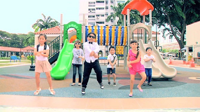 Singapore Gangnam with Children - Super Kancheong Style