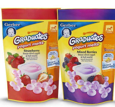 New GERBER® Graduates Yogurt Melts  (No.1 selling product in USA)