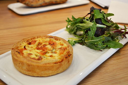 Smoked salmon quiche recipe courtesy of Artisan Boulangerie Co.