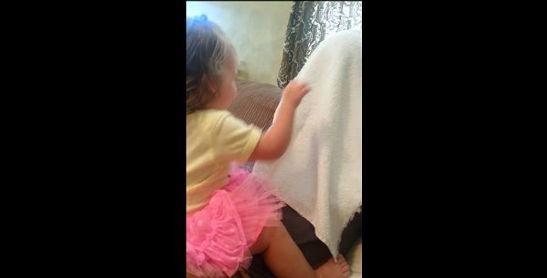 Little girl plays peekaboo - but starts crying out of a sudden!