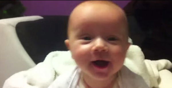 Dad plays with baby while mom is away - Cute baby video!
