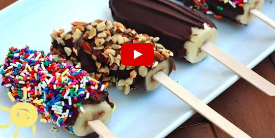 Frozen treat: Chocolate covered bananas