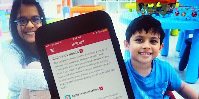 Mom's companion to track kids' health - right on her Smartphone!