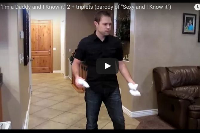 Dad entertains his kids in the most awesome way yet!