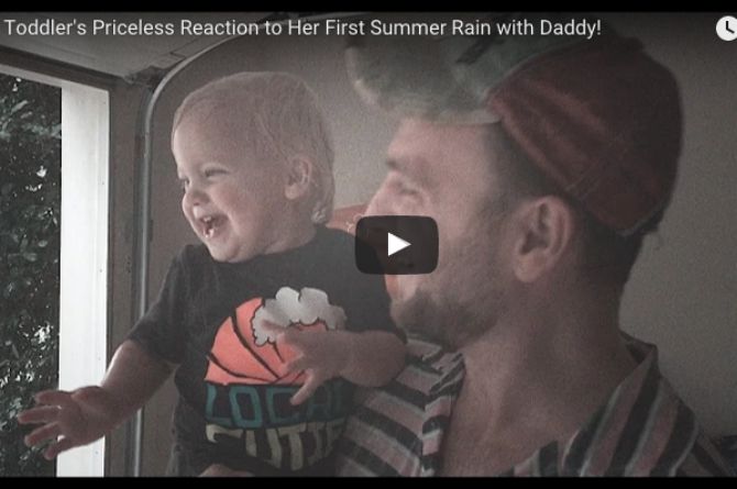 Watch this toddler's priceless reaction to rain. It's too precious!