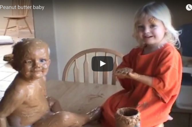 Surprised mum caught her kids doing this in the kitchen!