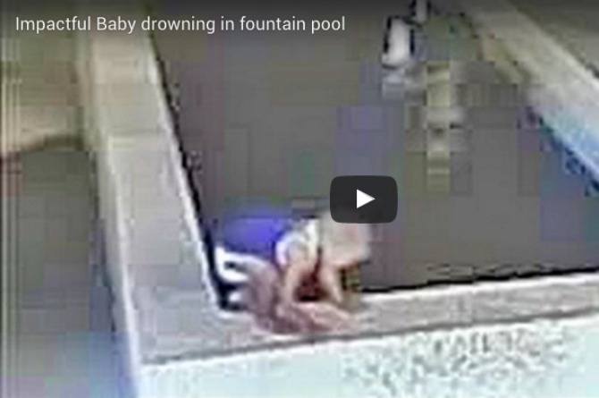 Drowning baby saved in the nick of time