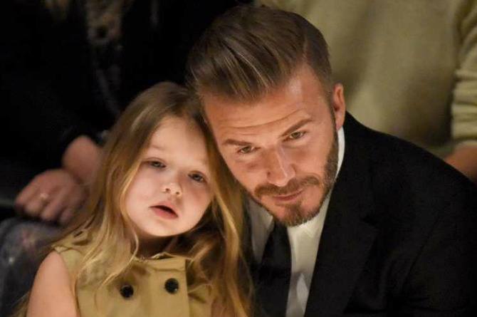 David Beckham's new tattoo, designed by daughter Harper