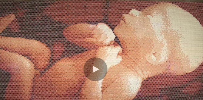 This artist creates the unimaginable using only cups of rainwater