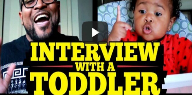 All of 14 months, but she answers interview questions like a pro