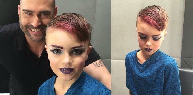 Mum makes her little boy's wish to learn the art of makeup come true