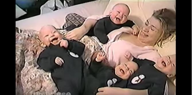 You’ll never believe how on point these quadruplets laugh in sync!