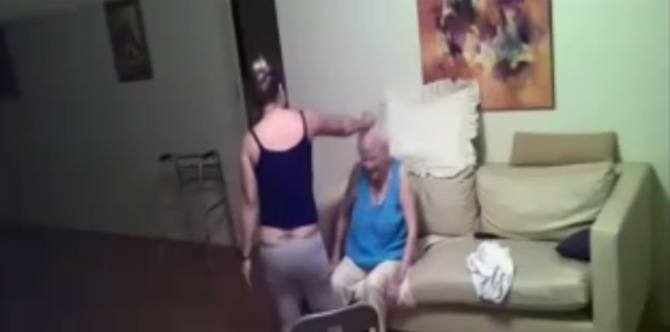 Daughter caught caregiver abusing her 94-year-old mother