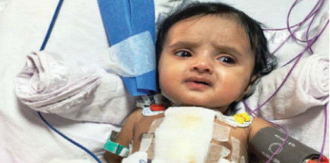 Miracle baby survives 20 heart attacks over two months