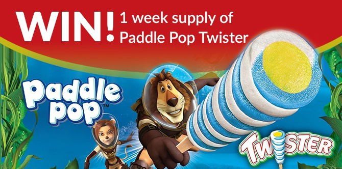 Win 1 week supply of Paddle Pop Twister!