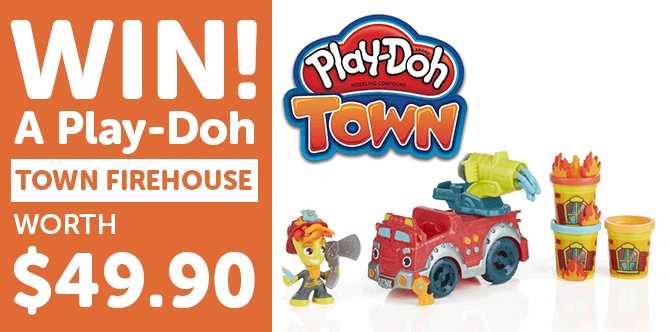 Win a PLAY-DOH Town Firehouse set worth $49.90!