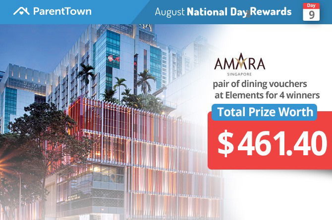FREE Buffet! Amara SG Hotel is giving 4 lucky winners a FREE buffet style lunch for two at the Elements Restaurant in Amara SG Hotel worth $115.35 each!