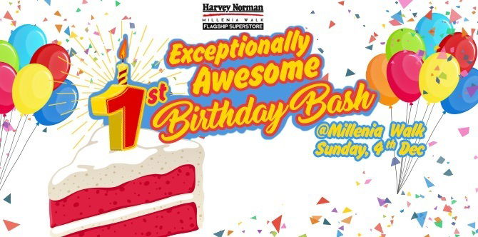 Exceptional 1st Anniversary Birthday Bash at Harvey Norman